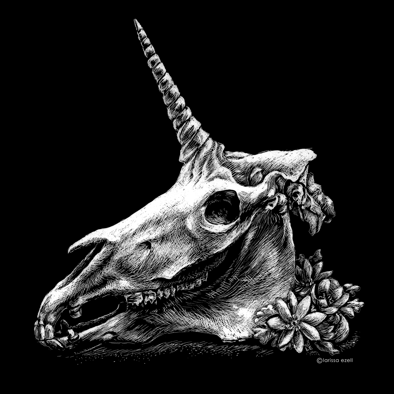 unicorn skull